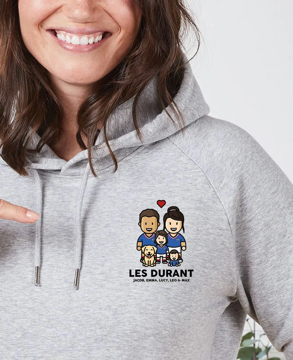 Hoodie femme Famille figurine football France