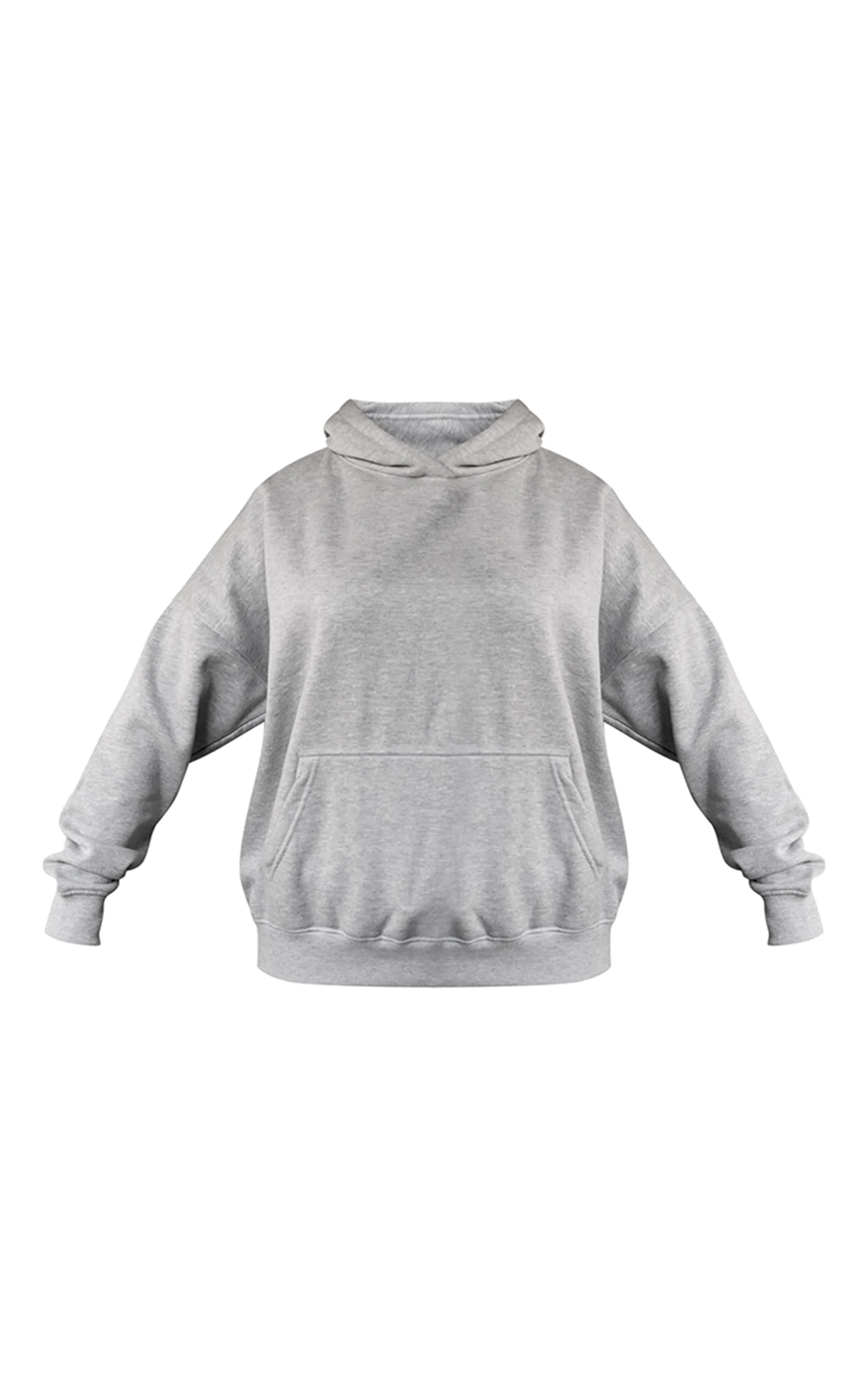 Hoodie gris cendré oversize à slogan Main Character Energy en relief