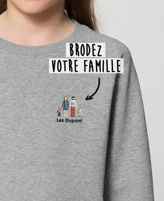 Hoodie homme Famille brodé personnalisé