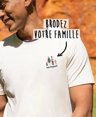 Hoodie homme Famille brodé personnalisé