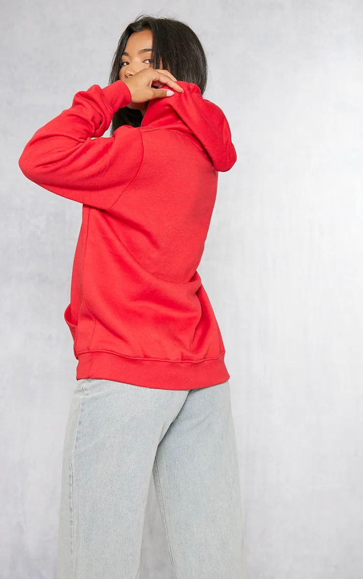 Hoodie oversize en sweat rouge