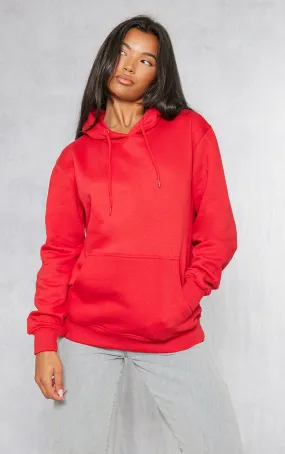 Hoodie oversize en sweat rouge