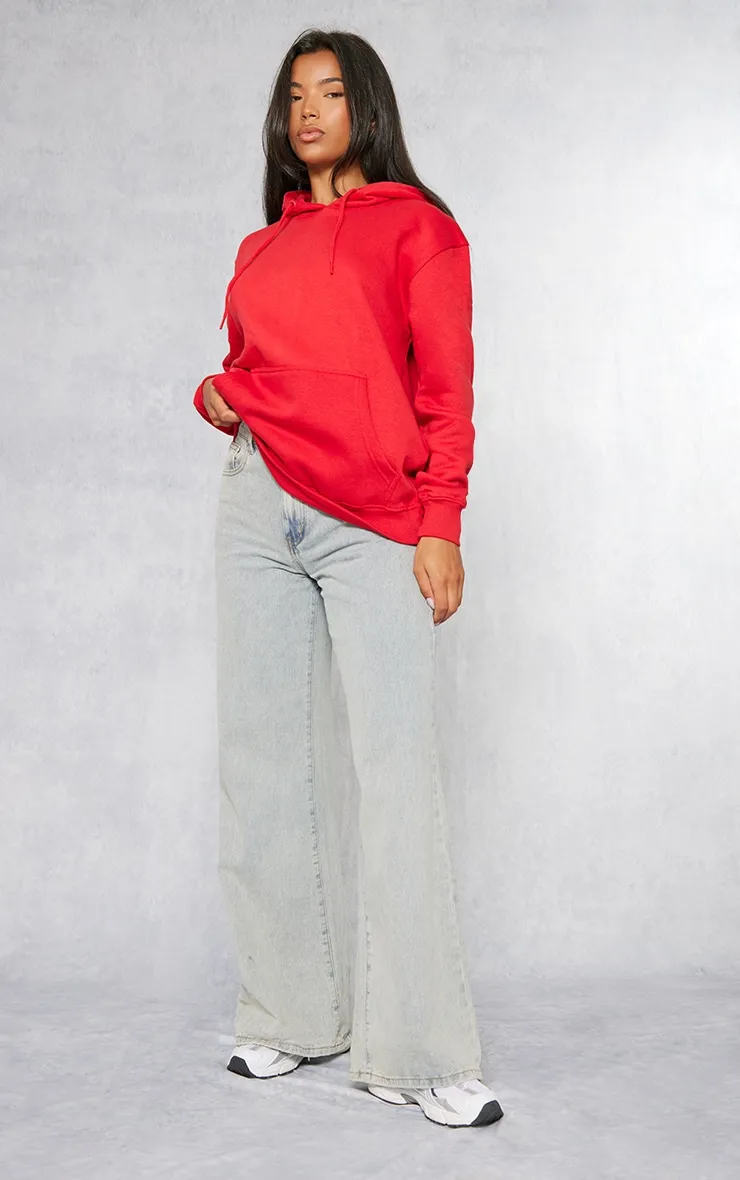 Hoodie oversize en sweat rouge