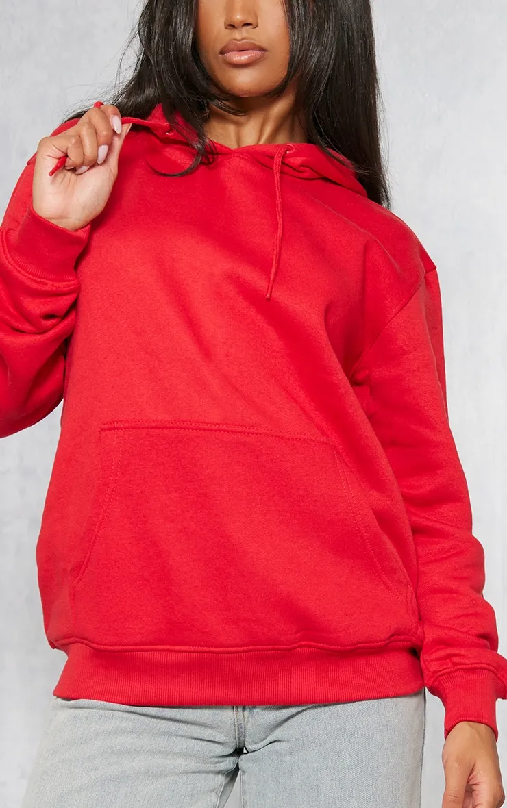 Hoodie oversize en sweat rouge