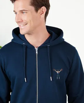 Hoodie zippé homme Haltérophile (brodé)