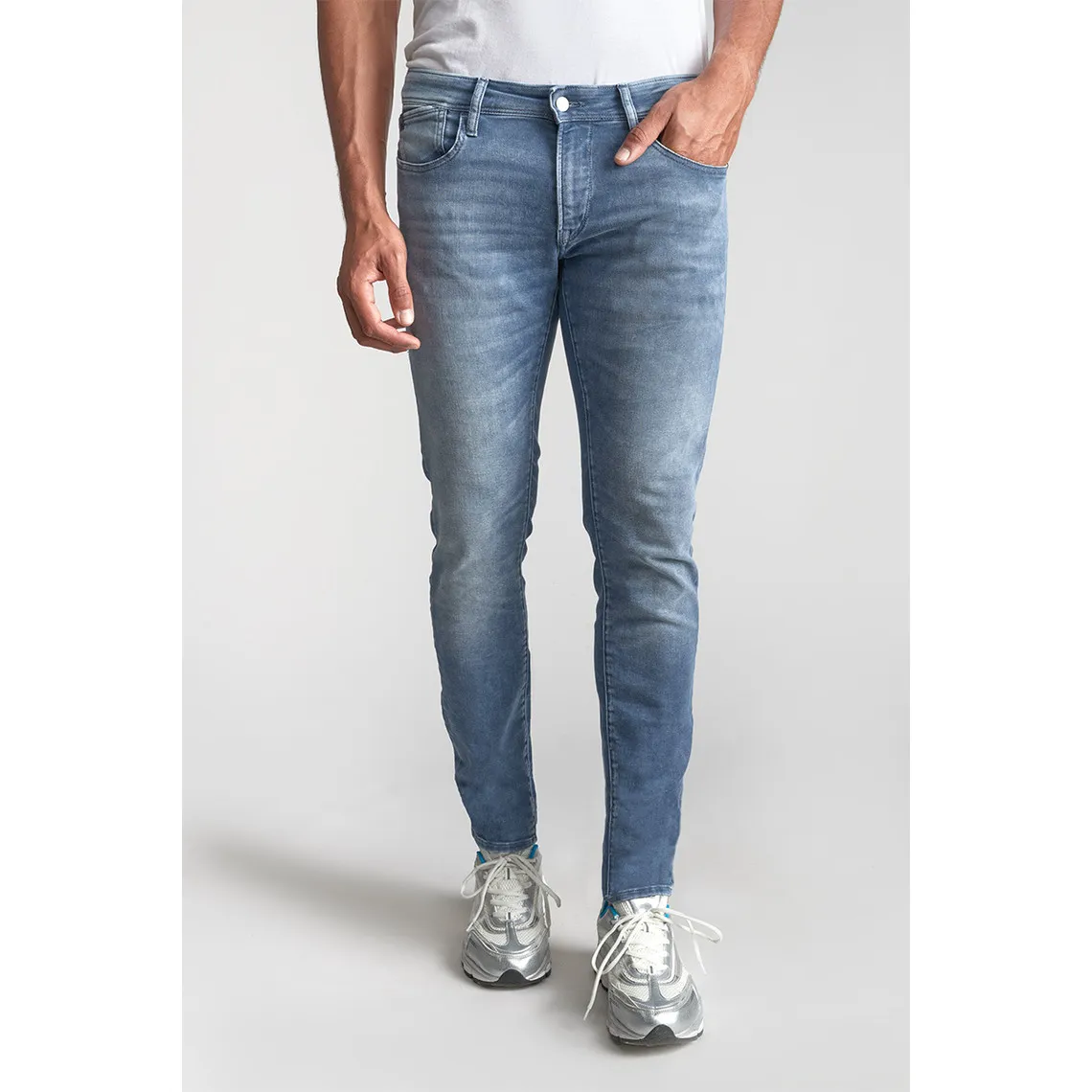 Jeans ajusté BLUE JOGG 700/11, longueur 34 bleu en coton Rex | 3 Suisses