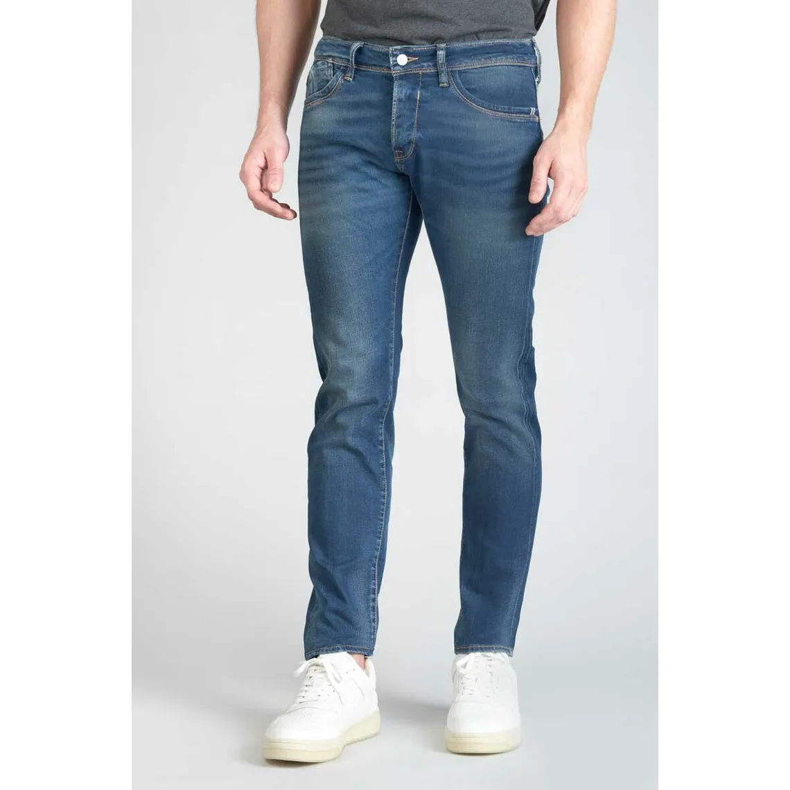 Jeans ajusté stretch - Bleu en coton | 3 Suisses