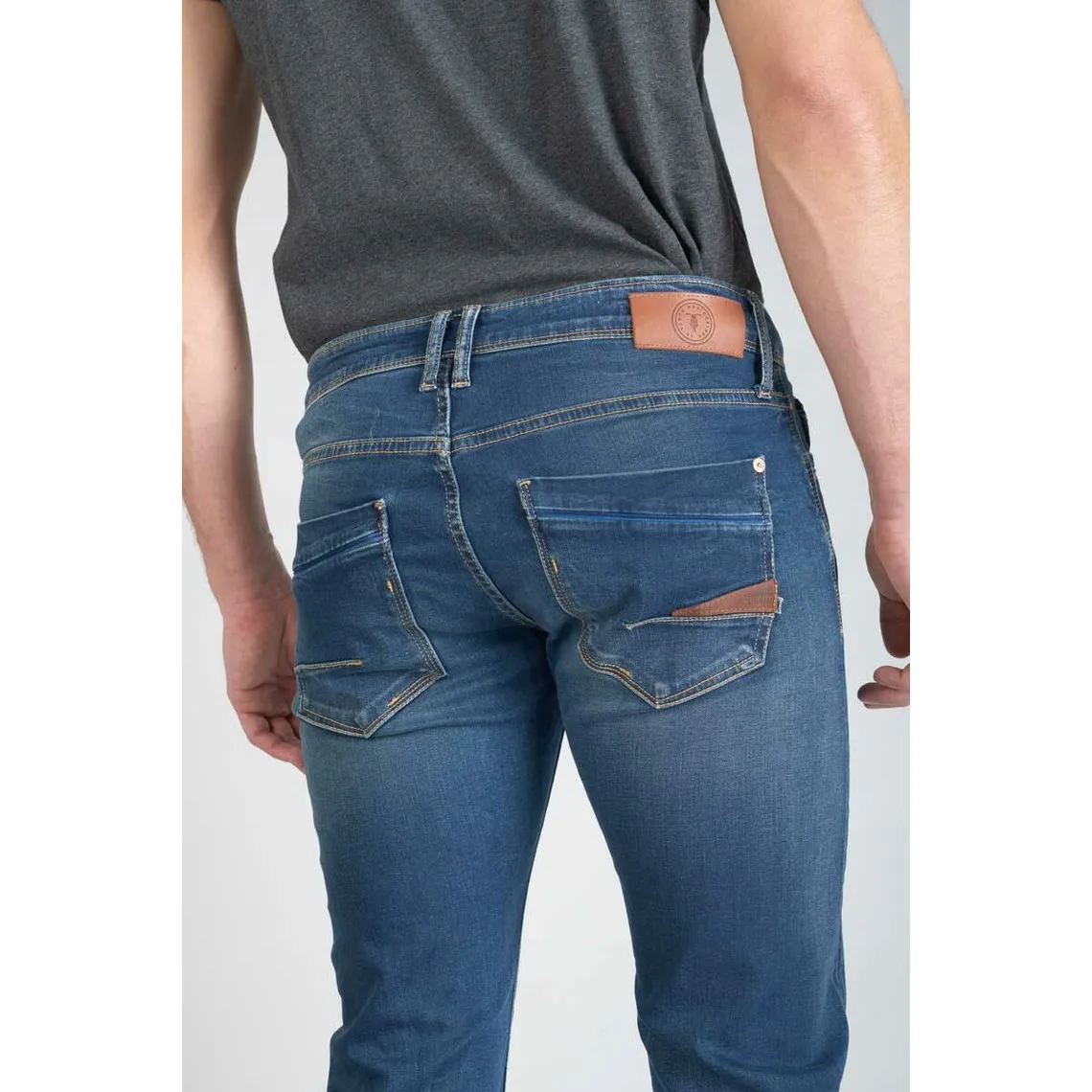 Jeans ajusté stretch - Bleu en coton | 3 Suisses