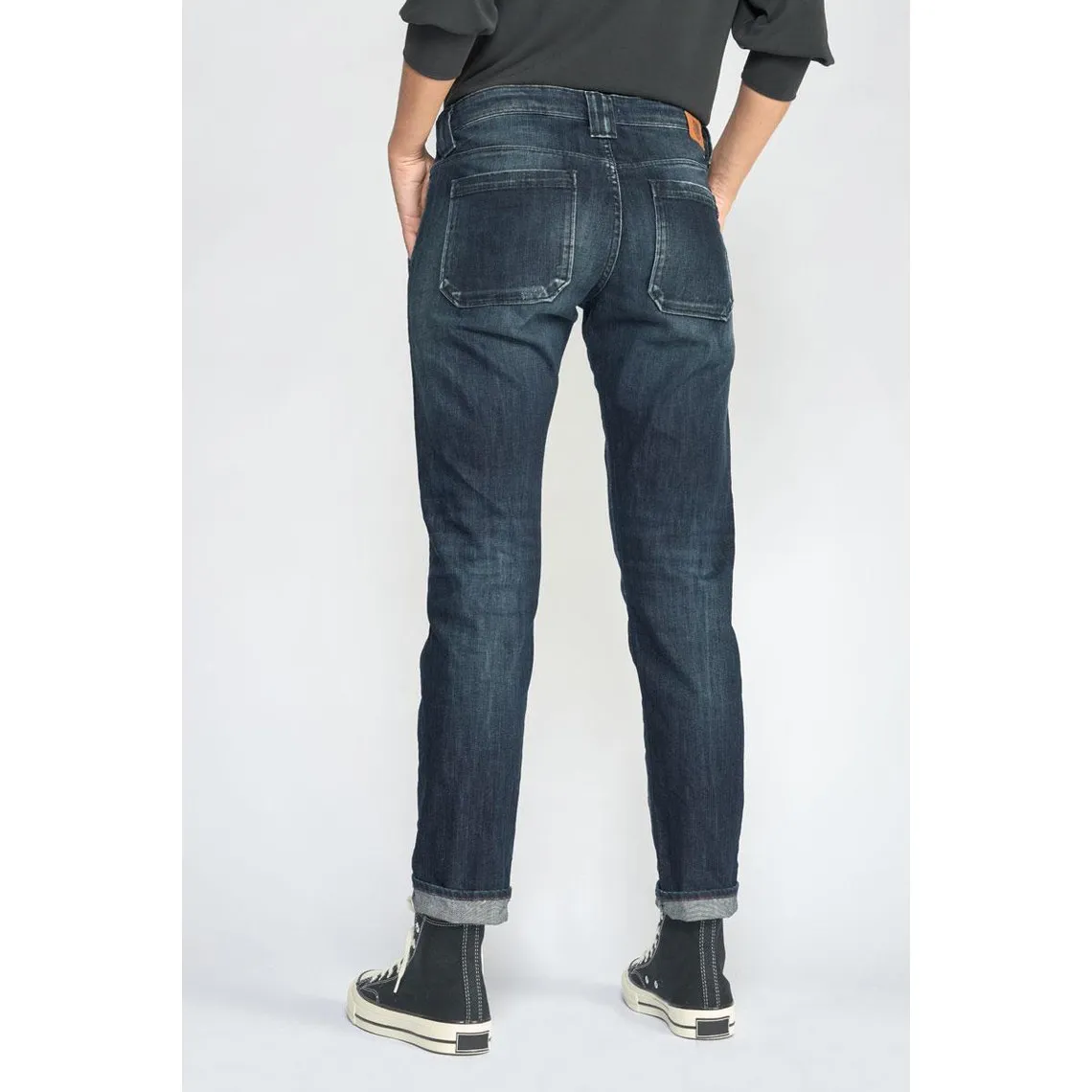 Jeans Cara 200/43 boyfit  destroy bleu-noir N°2 en coton | 3 Suisses