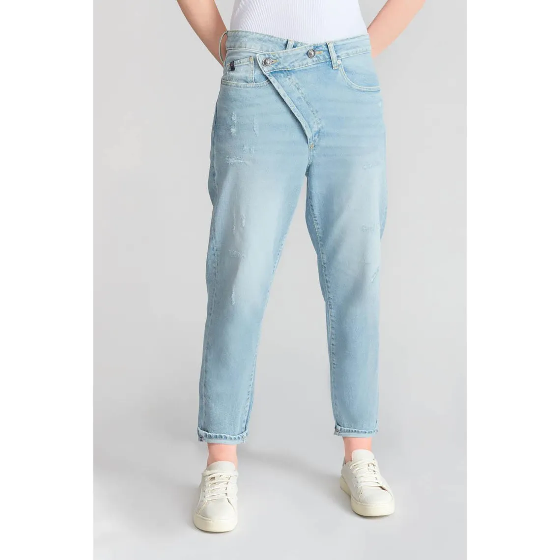 Jeans loose, large cosy, 7/8ème bleu Lucie | 3 Suisses