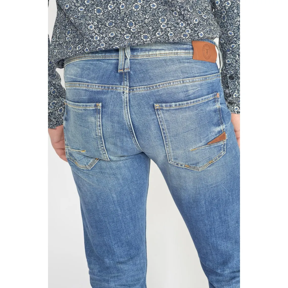 Jeans Maat 800/12 regular vintage bleu N°4 en coton | 3 Suisses