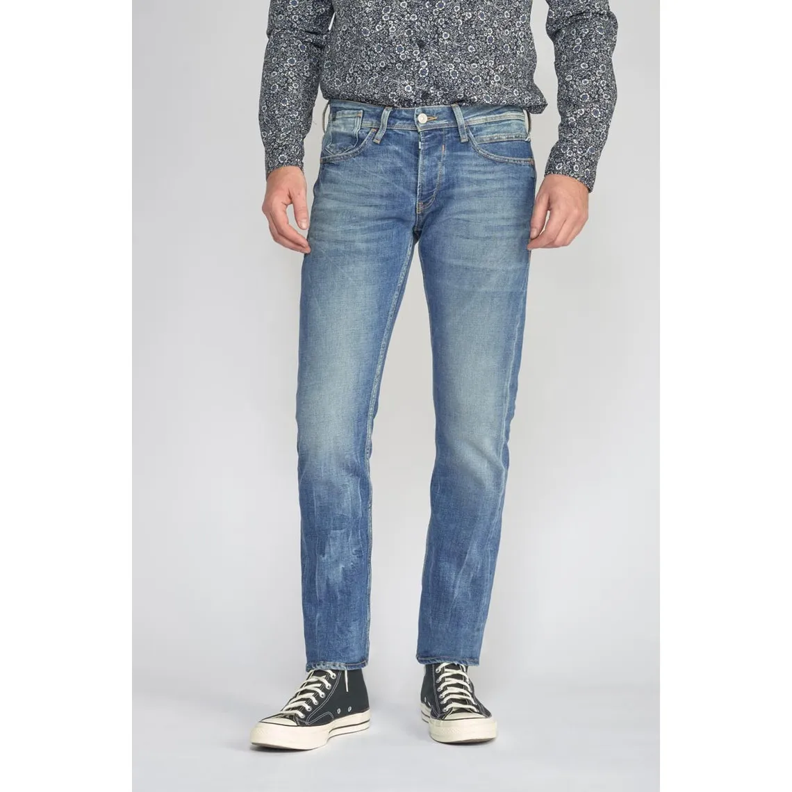 Jeans Maat 800/12 regular vintage bleu N°4 en coton | 3 Suisses