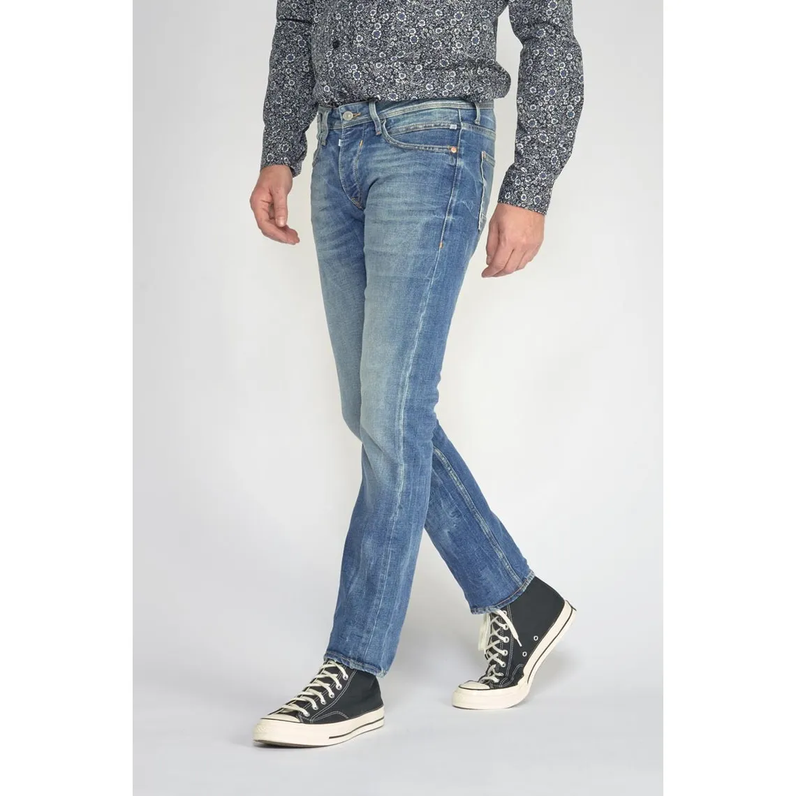 Jeans Maat 800/12 regular vintage bleu N°4 en coton | 3 Suisses