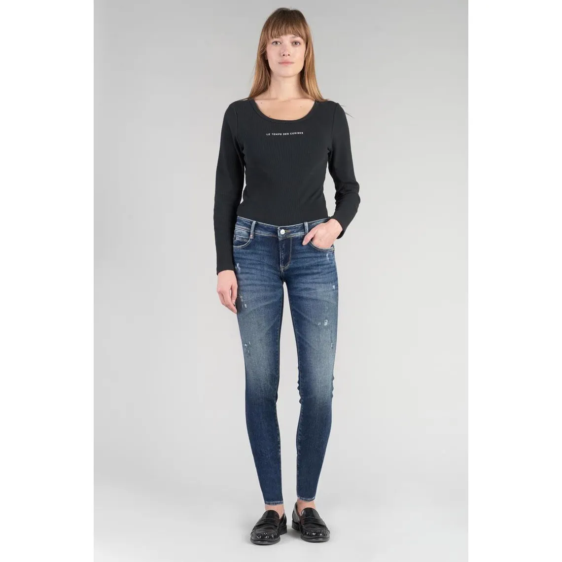 Jeans push-up slim PULP, 7/8ème bleu en coton Sloan | 3 Suisses