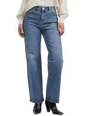 Jeans Vila Plus Wider Bleu pour Femme