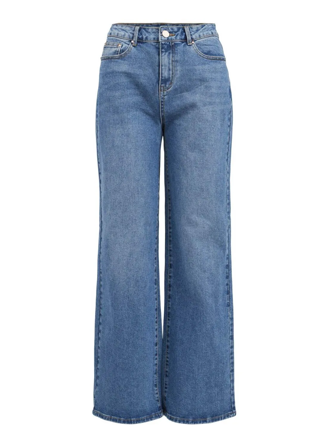 Jeans Vila Plus Wider Bleu pour Femme