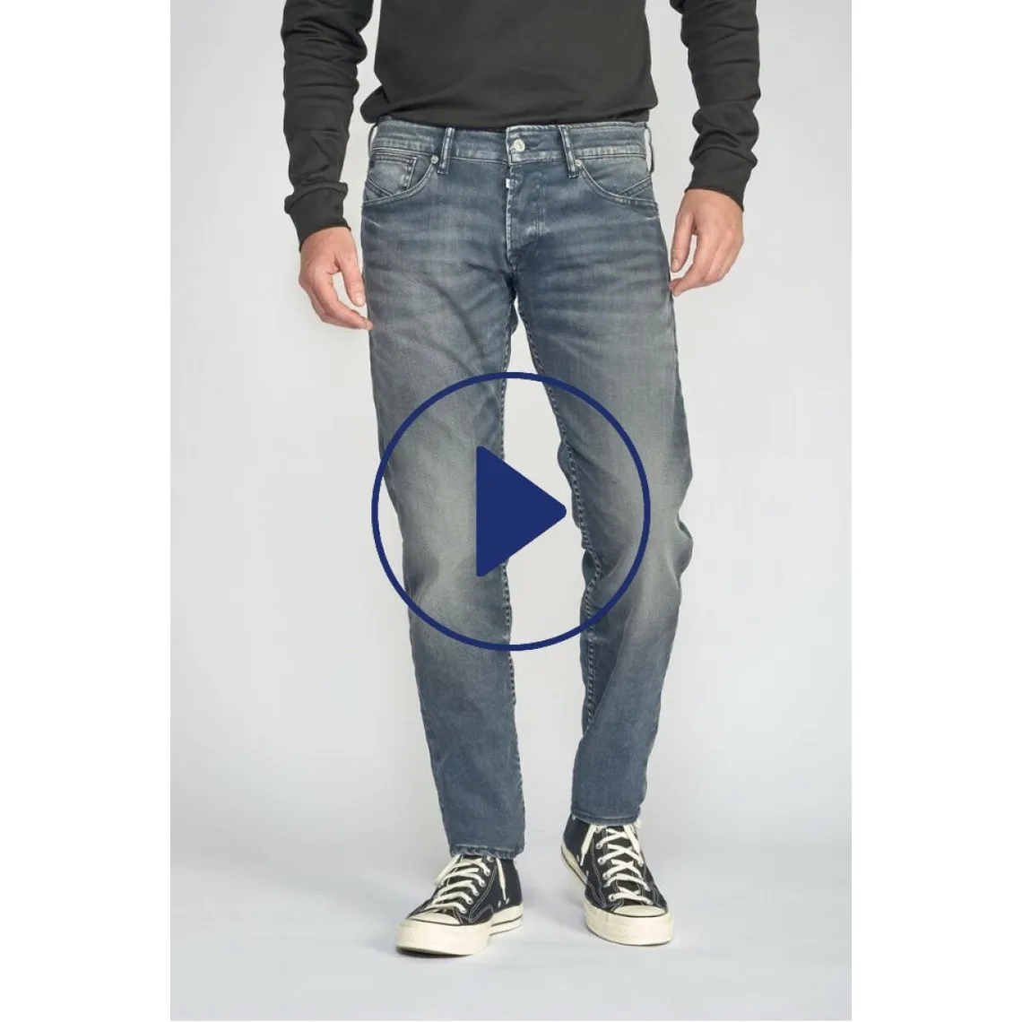 Jeans Wall 700/11 adjusted  gris N°2 en coton | 3 Suisses