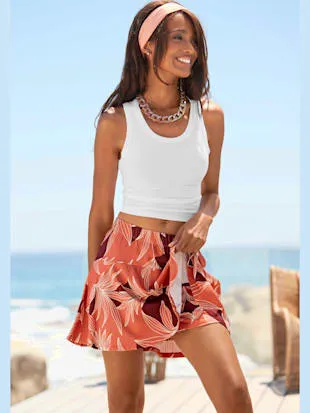 Jupe-culotte ceinture élastique confortable
