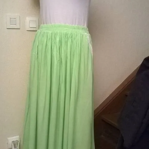 Jupe longue,coton et dentelle,jupe femme,jupe fille,vêtements femme,vêtements fille,cadeau