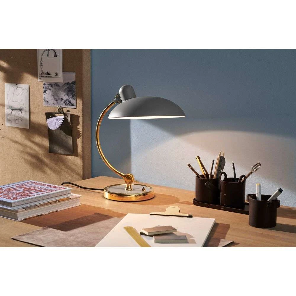 KAISER idell™ 6631-T Lampe de Table Mat Easy Gris/Laiton - Fritz Hansen
