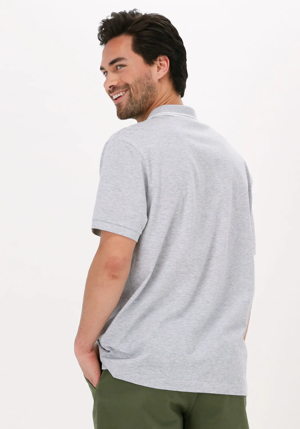 lacoste polo 1hp3 men's s/s polo 0122 gris clair