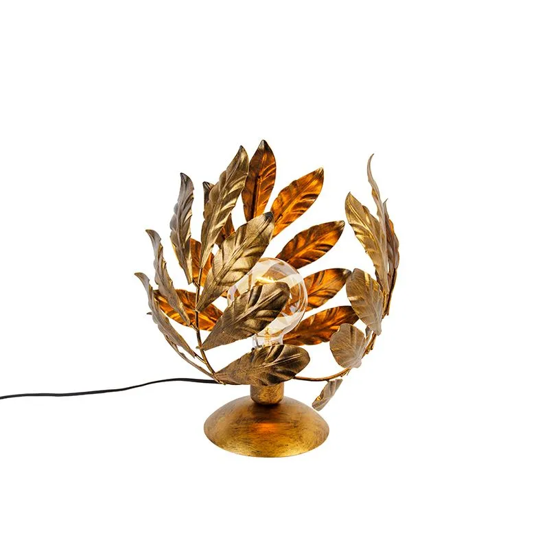 Lampe de table vintage or antique 30 cm - Tilleul