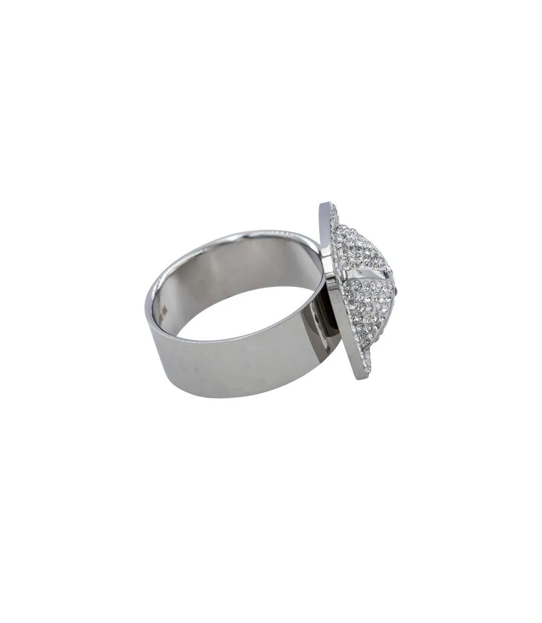 Magnifique Bague Femme Acier Ornée Zirconium