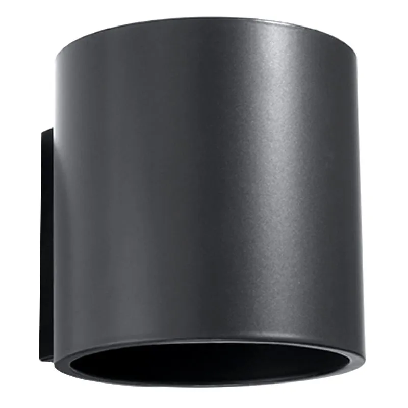 Moderne up down wandlamp Amely, antraciet, aluminium