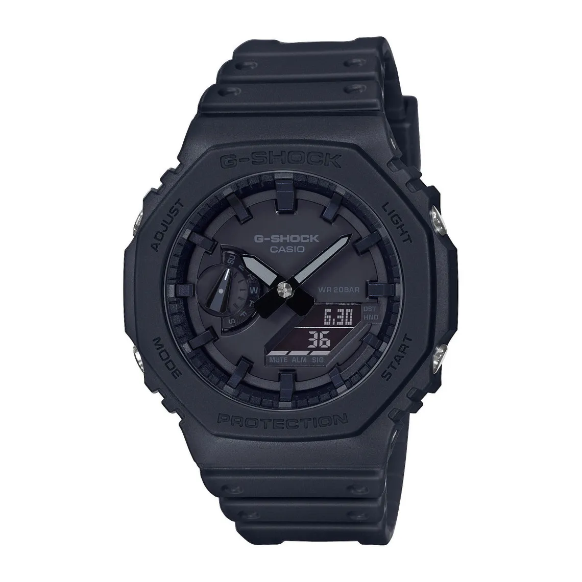 Montre Homme Casio G- Shock Carbon Core Guard GA-2100-1A1ER - Bracelet Résine Boîtier Résine Casio - Montre 