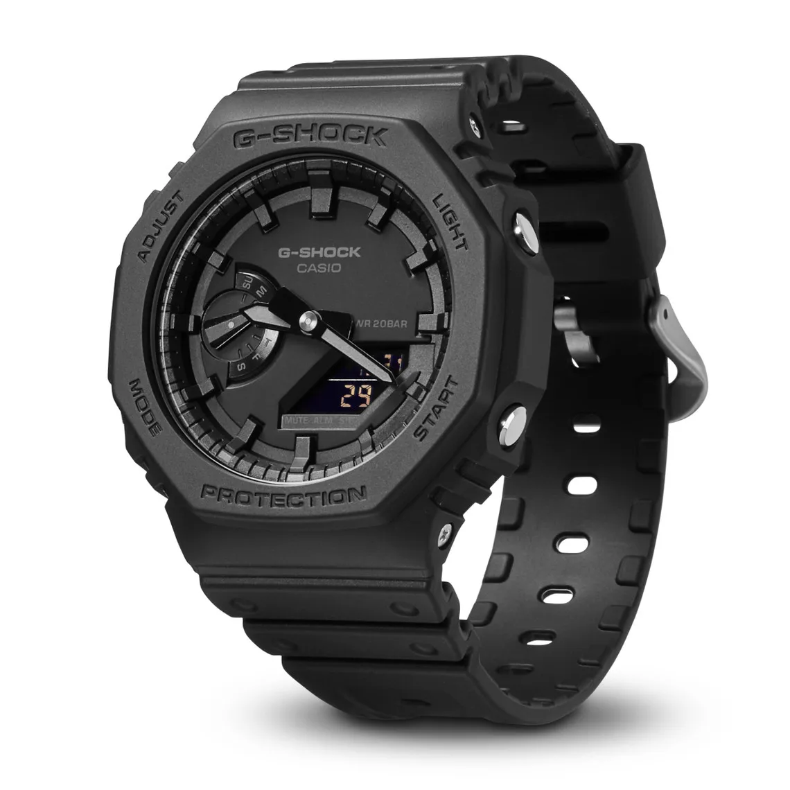 Montre Homme Casio G- Shock Carbon Core Guard GA-2100-1A1ER - Bracelet Résine Boîtier Résine Casio - Montre 