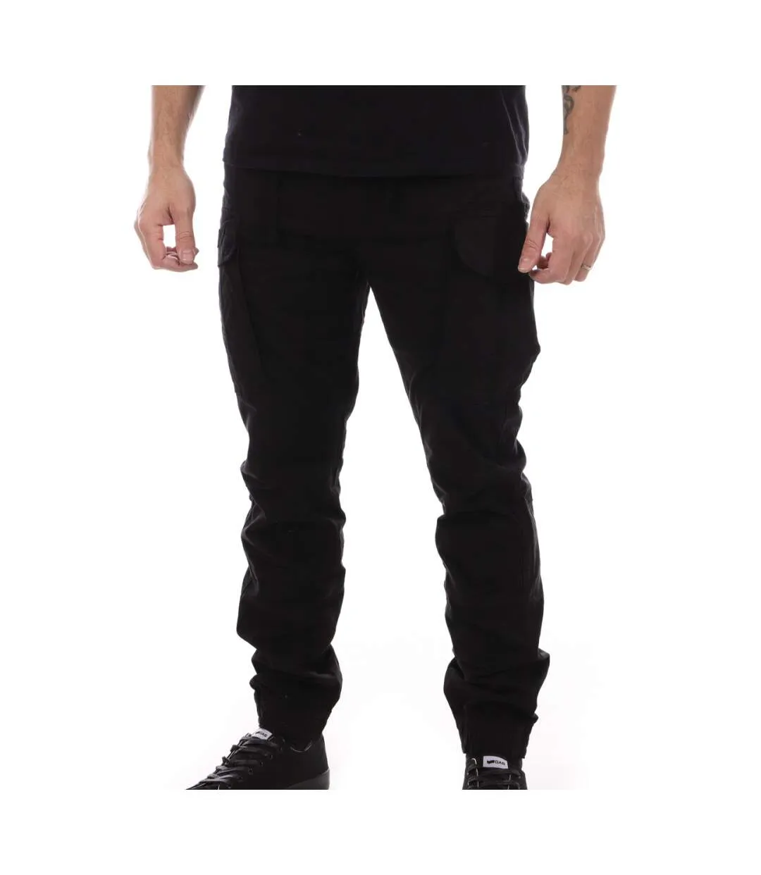 Pantalon Cargo Noir Homme Schott Relax