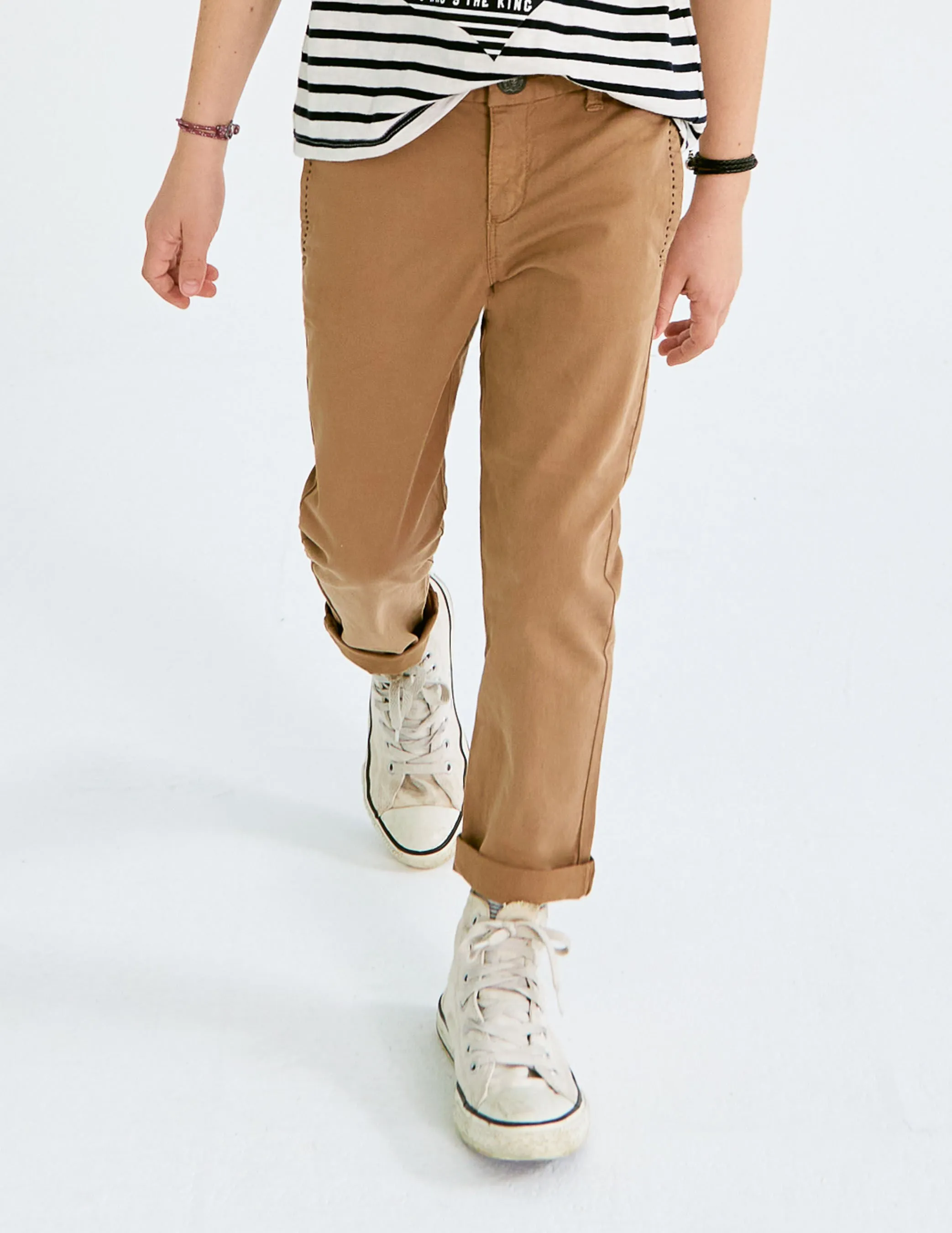 Pantalon chino camel garçon