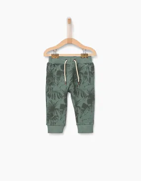 Pantalon molleton kaki tropical bébé garçon 