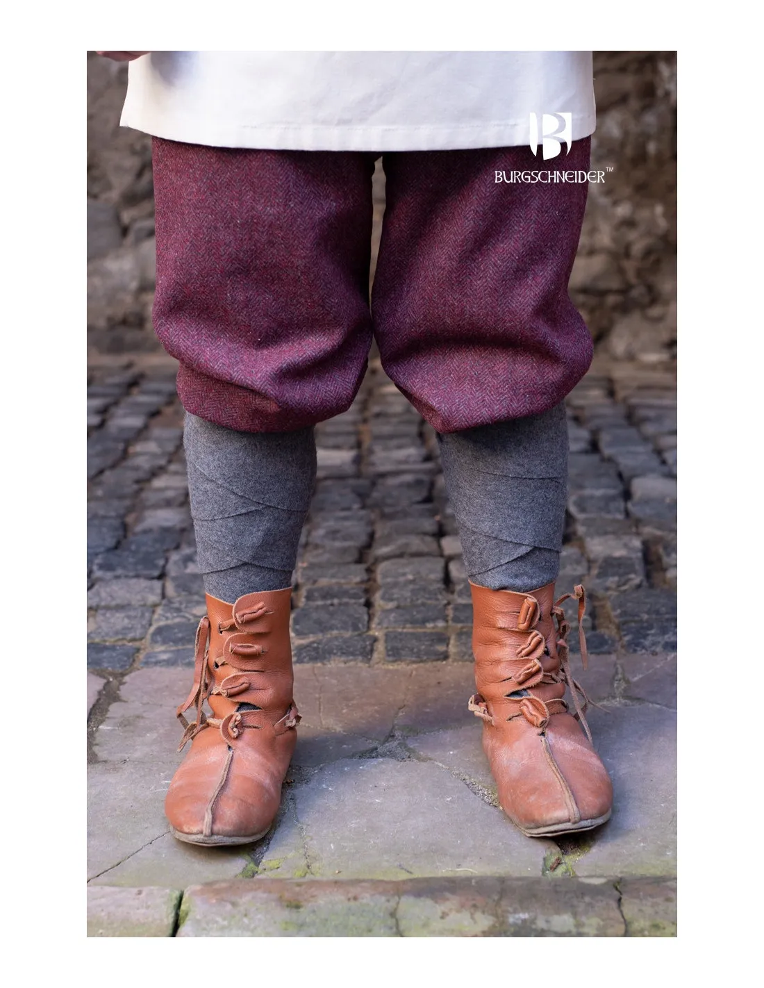 Pantalon Viking modèle Rus Ivar, Marron-Gris ⚔️ Boutique Épées