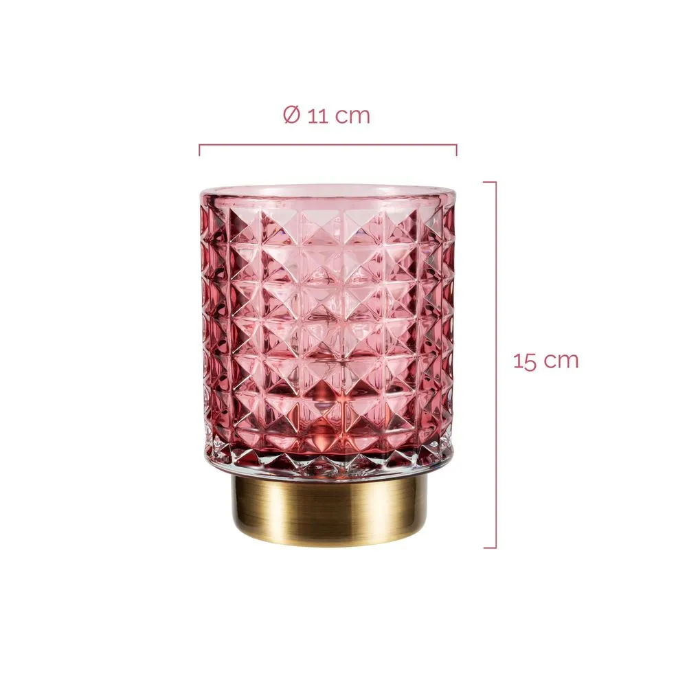 PAULEEN 48132 Lampe à poser mobile couleur rose, laiton CUTE GLAMOUR