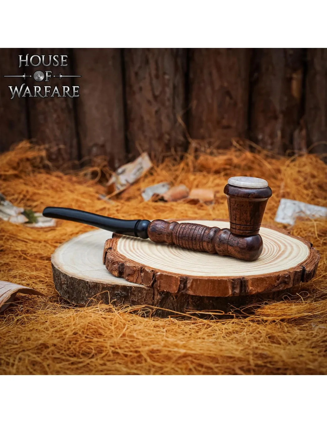 Pipe médiévale de l'artiste errant (16,3 x 4,8 cm.) ⚔️ Boutique Épées