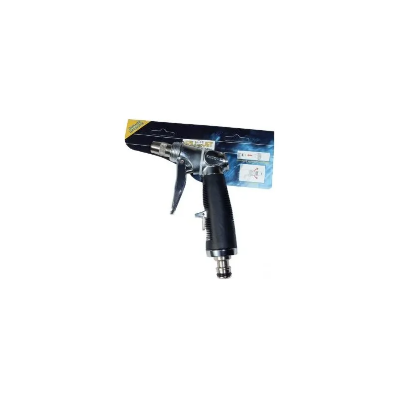 Pistolet d'arrosage et de lavage en métal pro multiusage FAUQUET "0201220" à raccord rapide