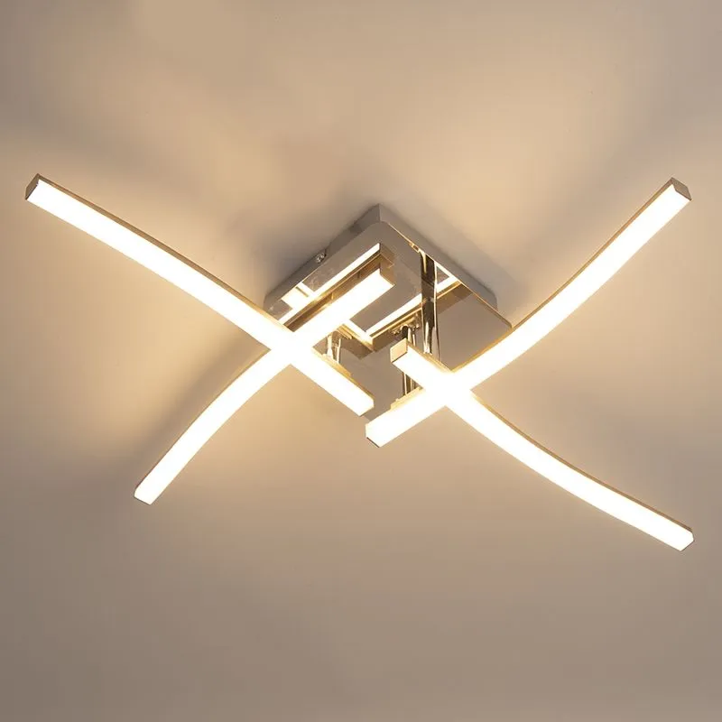 Plafonnier design  acier 4 bras orientables LED incl. - Simona