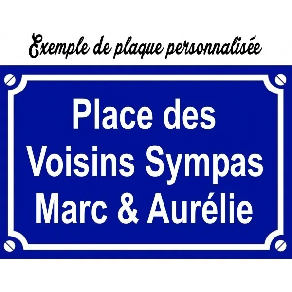 Plaque de Rue à personnaliser