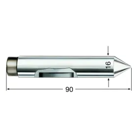 Pointe de centrage Ø 4 mm pour entraîneur frontal constant CoA