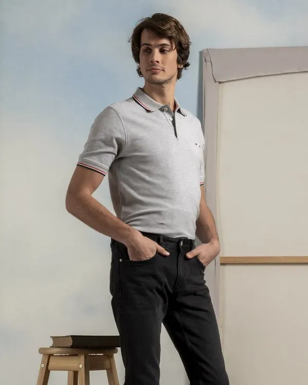 Polo Jules gris moyen 
