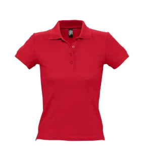 Polo people femme rouge SOLS