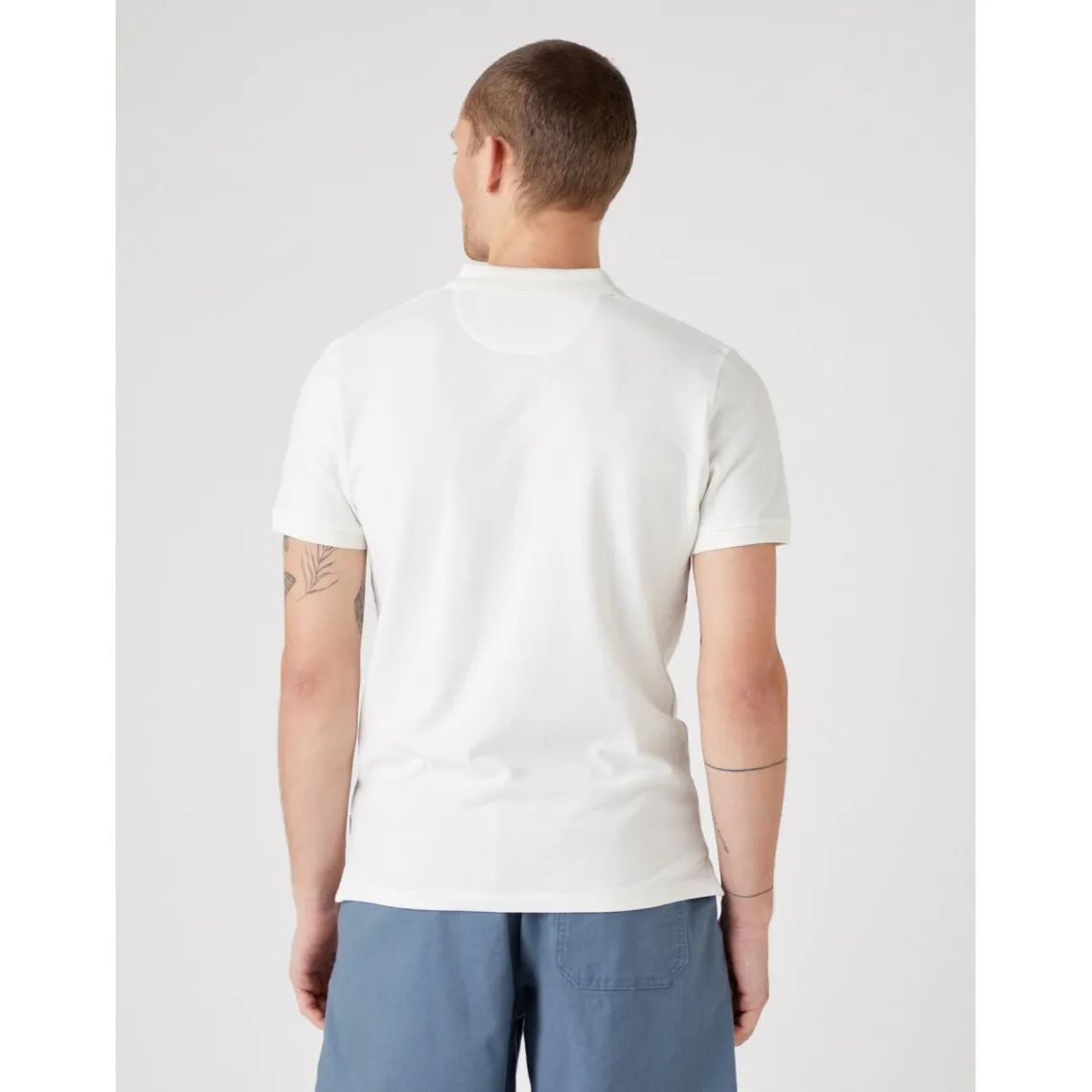 Polo pour homme en coton blanc  Wrangler - T-shirt / Polo Homme sur MenCorner