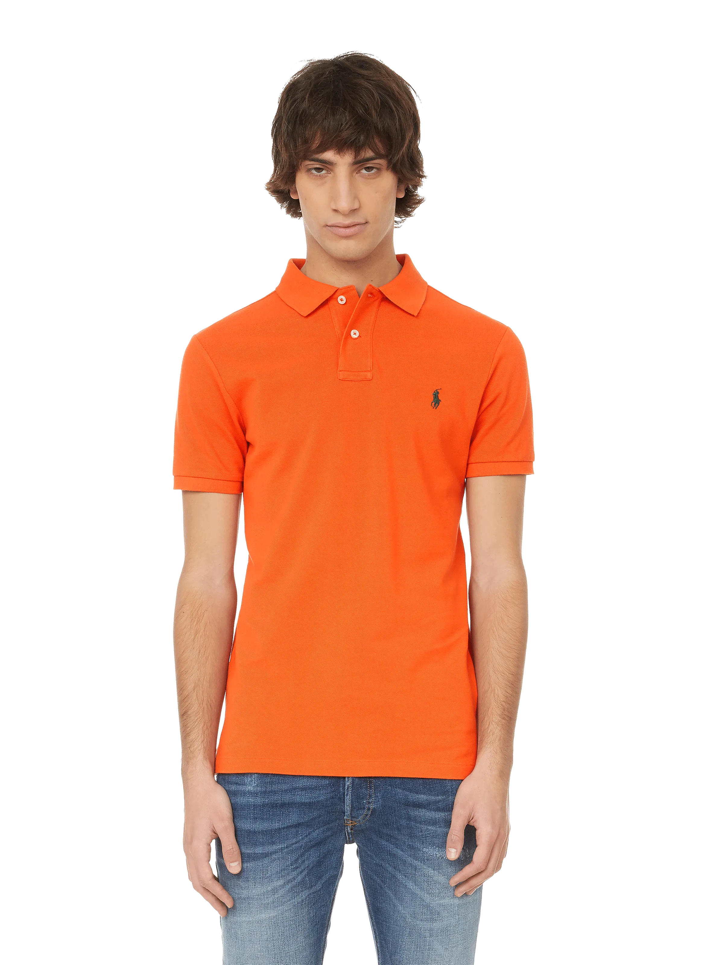POLO RALPH LAUREN  Polo slim en maille piqué de coton - Orange