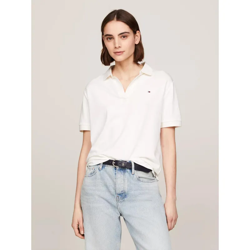 Polo slim essential logo bleu marine femme - Tommy Jeans | wimod