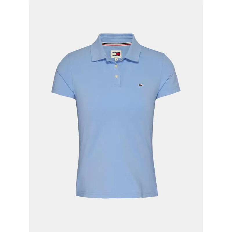 Polo slim essential logo bleu marine femme - Tommy Jeans | wimod