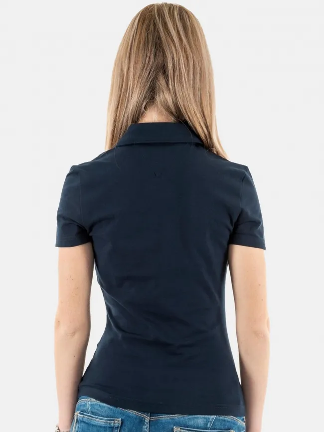 Polo slim essential logo bleu marine femme - Tommy Jeans | wimod