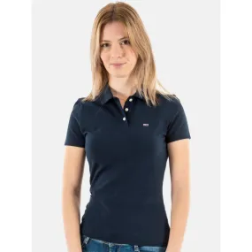 Polo slim essential logo bleu marine femme - Tommy Jeans | wimod