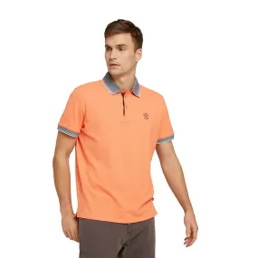 Polo uni orange en coton Tom Tailor - T-shirt / Polo Homme sur MenCorner