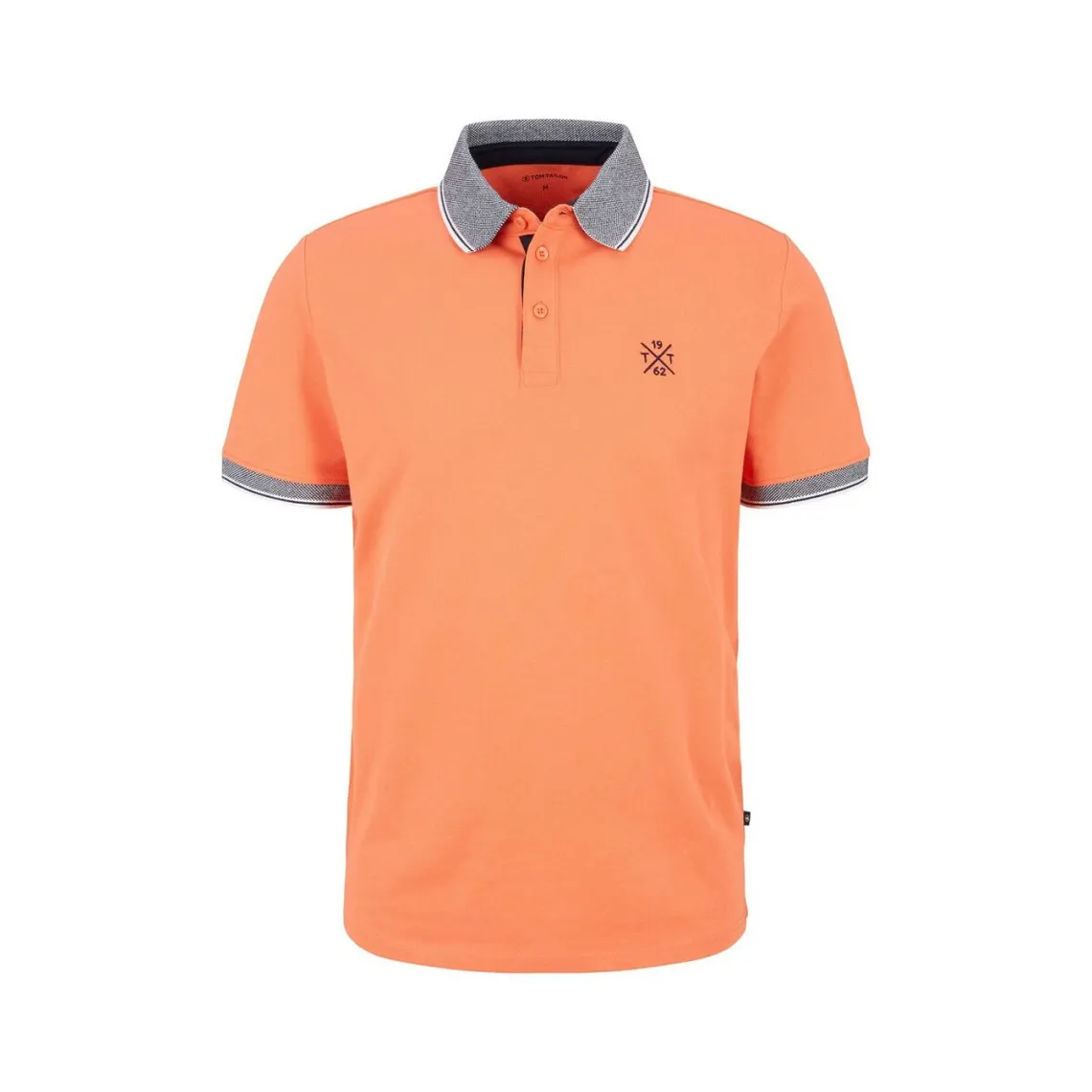 Polo uni orange en coton Tom Tailor - T-shirt / Polo Homme sur MenCorner